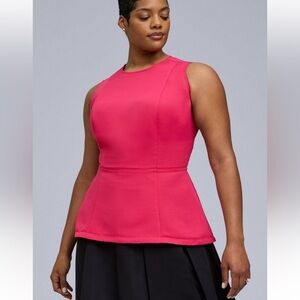 NWT Torrid Belle Isle Pink Peplum Top